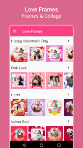 اسکرین شات 1 برنامه Valentine's Love Photo Frames