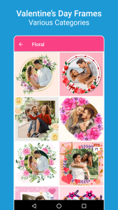 اسکرین شات 2 برنامه Valentine's Love Photo Frames
