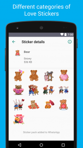 اسکرین شات 3 برنامه Love Stickers - WAStickerApps