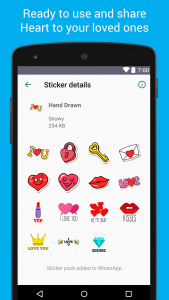 اسکرین شات 4 برنامه Love Stickers - WAStickerApps