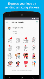 اسکرین شات برنامه Love Stickers - WAStickerApps 5