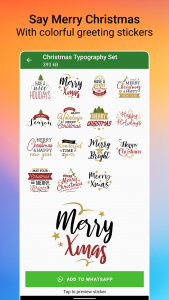 اسکرین شات 6 برنامه Christmas Stickers WASticker