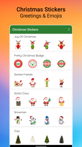 اسکرین شات 1 برنامه Christmas Stickers WASticker