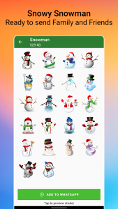 اسکرین شات 8 برنامه Christmas Stickers WASticker