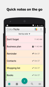 اسکرین شات 1 برنامه ColorNote Notepad Notes