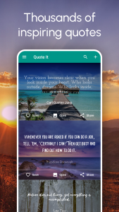 اسکرین شات 1 برنامه Quote It - Motivational Quotes