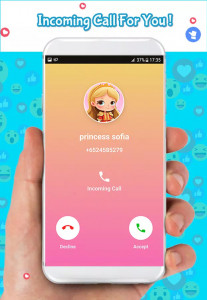 اسکرین شات برنامه fake video call with princess 7