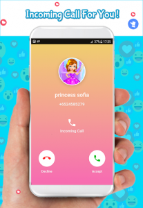 اسکرین شات برنامه fake call simulator from princess sofia : chat 5