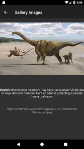 اسکرین شات برنامه Dinosaurs: Encyclopedia.Description,Photo,Offline 6