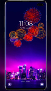 اسکرین شات برنامه Fireworks Live Wallpaper 7