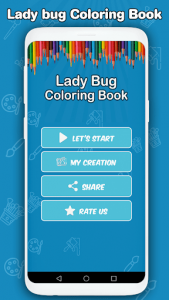 اسکرین شات برنامه Ladybug coloring book and Painting 1