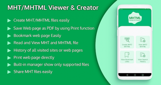 اسکرین شات برنامه MHT/MHTML Viewer: Web to MHT Converter & Saver 1