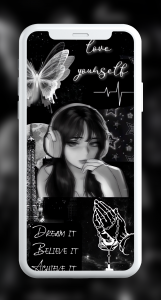 اسکرین شات 4 برنامه Black Aesthetic Wallpapers