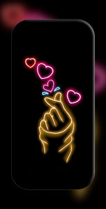 اسکرین شات برنامه Finger Heart Wallpaper 7