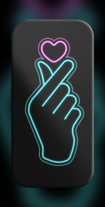 اسکرین شات 4 برنامه Finger Heart Wallpaper