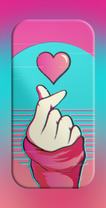 اسکرین شات 6 برنامه Finger Heart Wallpaper