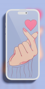اسکرین شات برنامه Finger Heart Wallpaper 3