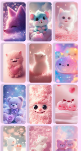 اسکرین شات 1 برنامه Girly Wallpaper