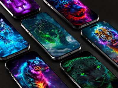 اسکرین شات 4 برنامه Neon Animals Wallpapers - HD