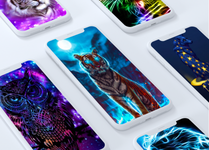 اسکرین شات برنامه Neon Animals Wallpapers 2
