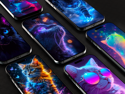 اسکرین شات 1 برنامه Neon Animals Wallpapers - HD