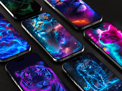 اسکرین شات 7 برنامه Neon Animals Wallpapers - HD