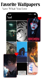 اسکرین شات 4 برنامه Sad Anime Wallpaper