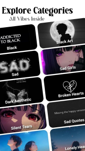 اسکرین شات 3 برنامه Sad Anime Wallpaper