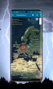 اسکرین شات برنامه Thunderstorm- weather warnings 2