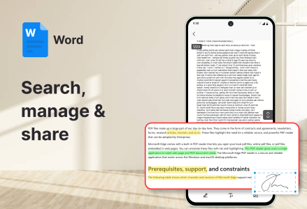 اسکرین شات 2 برنامه All Document Reader: Word, PDF