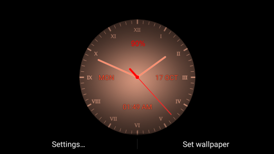 اسکرین شات 6 برنامه Analog clock Live WP