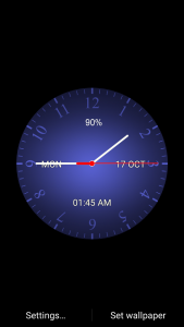 اسکرین شات برنامه Analog clock Live WP 1