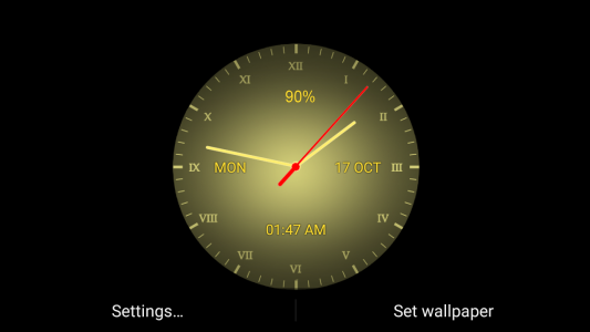 اسکرین شات برنامه Analog clock Live WP 4