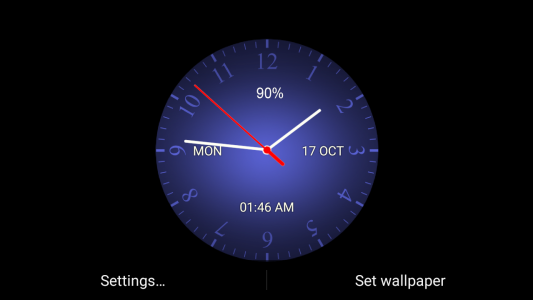 اسکرین شات 2 برنامه Analog clock Live WP