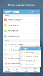 اسکرین شات برنامه SomTodo - Task/To-do widget 1