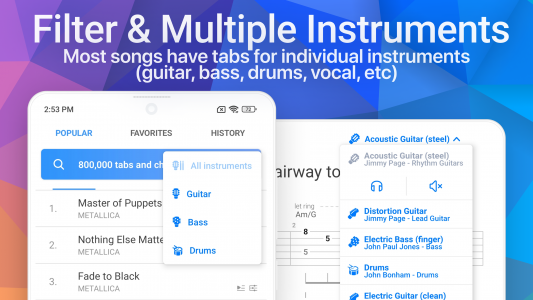 اسکرین شات 6 برنامه Songsterr Guitar Tabs & Chords