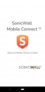 اسکرین شات برنامه SonicWall Mobile Connect 1