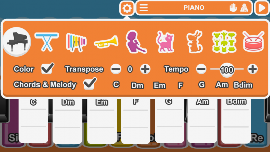 اسکرین شات 3 برنامه Kids Piano
