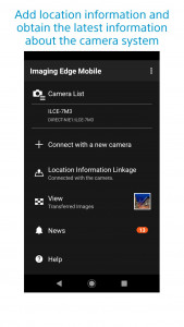 اسکرین شات برنامه Imaging Edge Mobile 4