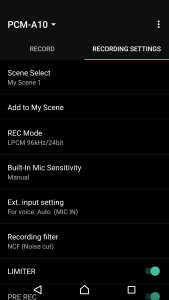 اسکرین شات برنامه REC Remote: Sony IC Recorder 3