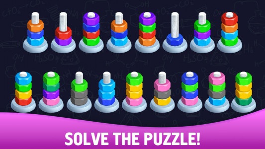 اسکرین شات 3 بازی Sort puzzle - Nuts and Bolts