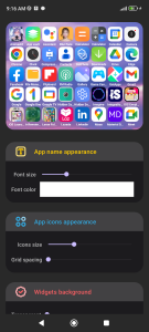 اسکرین شات 4 برنامه Small Icons Widget