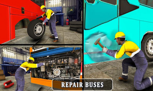 اسکرین شات بازی City Bus Wash Simulator: Gas Station Car Wash Game 1