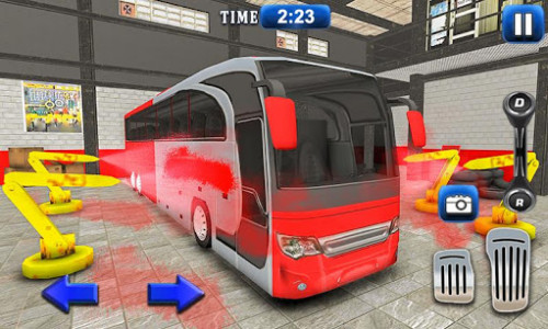 اسکرین شات بازی City Bus Wash Simulator: Gas Station Car Wash Game 2