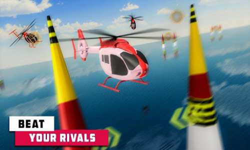 اسکرین شات بازی Flying Helicopter Simulator 2019: Heli Racer 3D 4