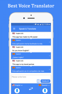 اسکرین شات 1 برنامه Speak and Translate Languages
