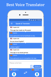 اسکرین شات برنامه Speak and Translate Languages 1