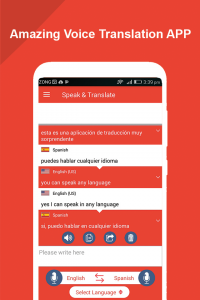 اسکرین شات برنامه Speak and Translate All Languages Voice Translator 3