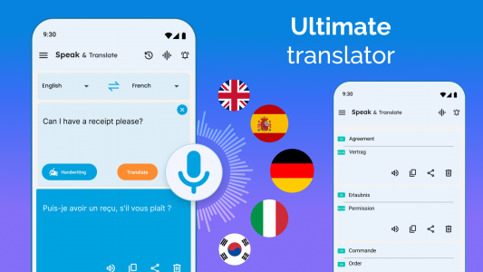 اسکرین شات برنامه Speak and Translate Languages 7