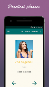 اسکرین شات برنامه Learn Spanish with SpeakTribe 2